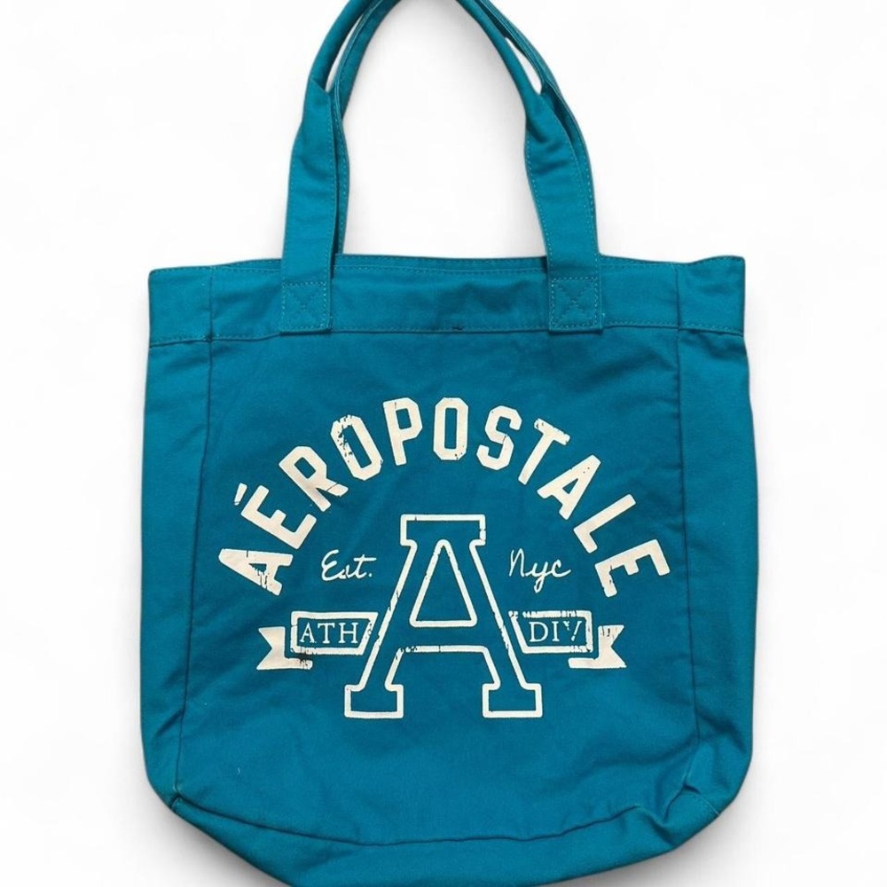 Y2K Aeropostale blue and white tote bag
